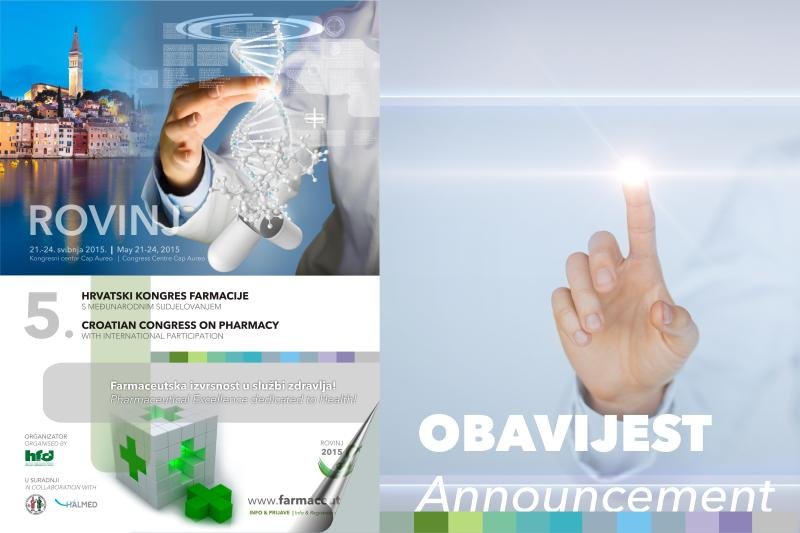 ROVINJ 2015- Prelistajte i downloadajte službenu obavijest o 5. hrvatskom kongresu farmacije s međunarodnim sudjelovanjem!
