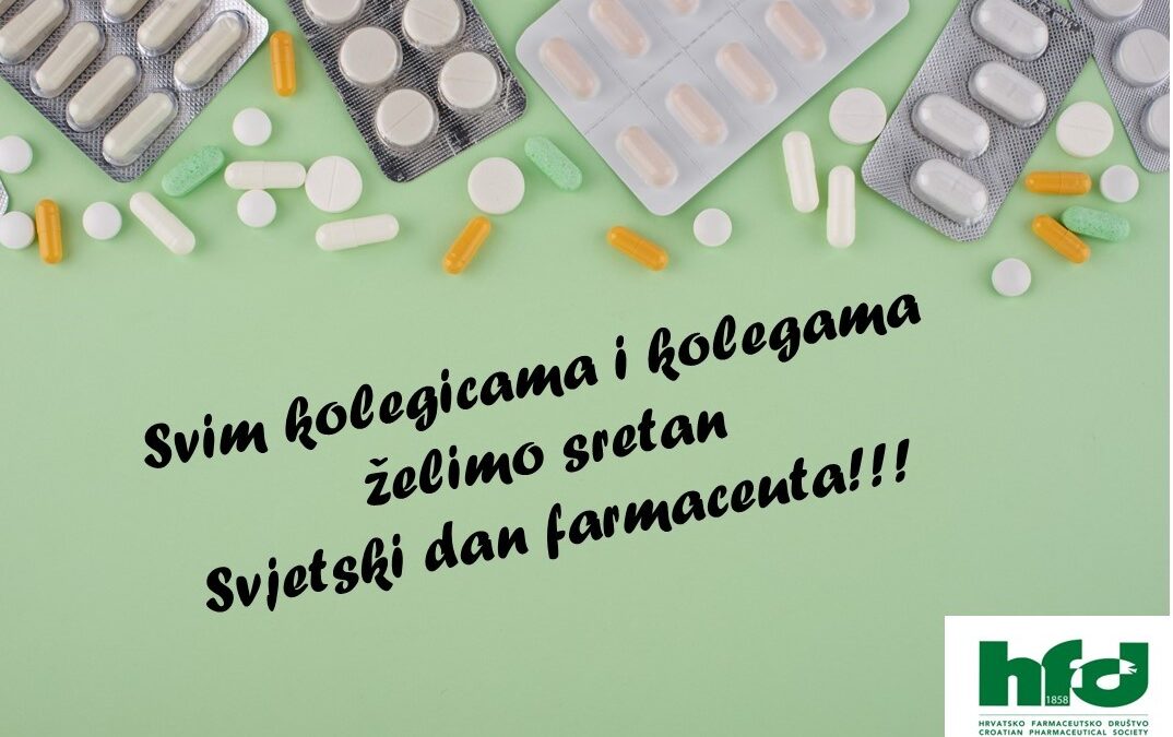 Svim kolegicama i kolegama želimo sretan Svjetski dan farmaceuta!