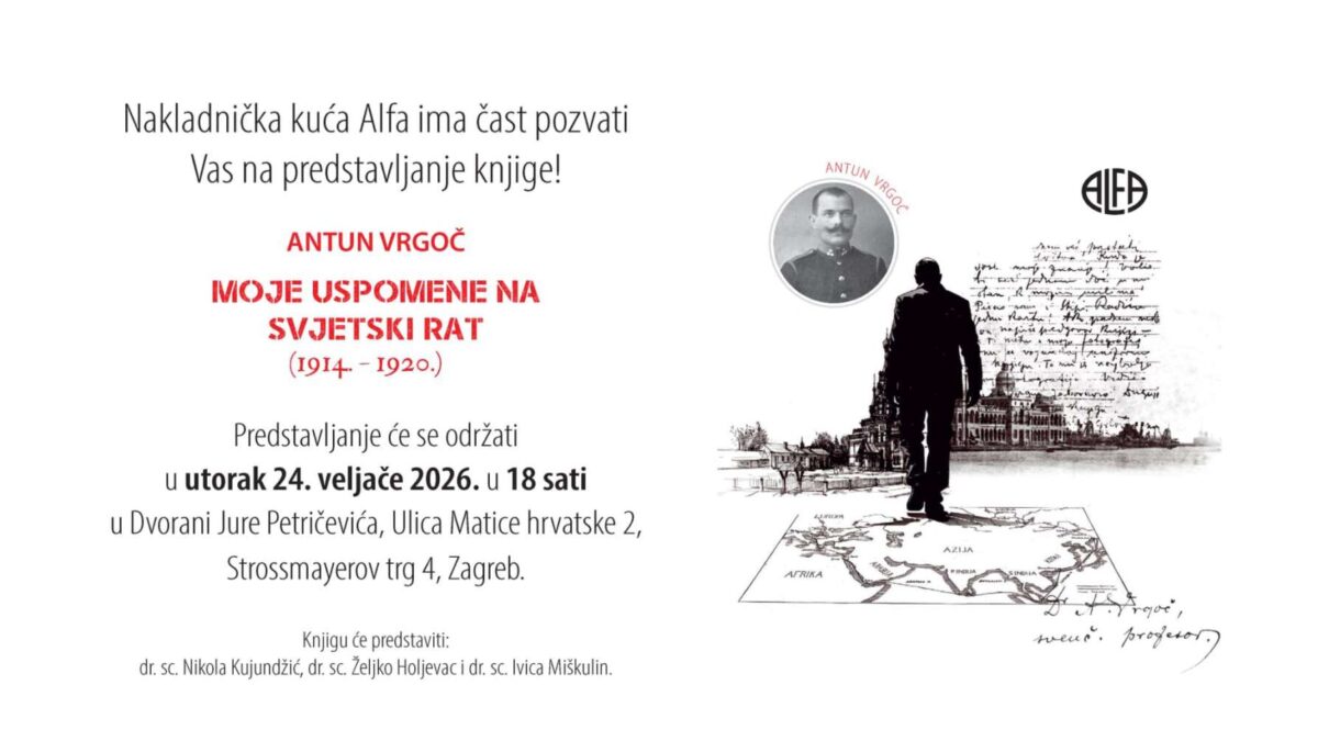 Najavljujemo predstavljanje reprinta knjige istaknutog hrvatskog farmaceuta Antuna Vrgoča