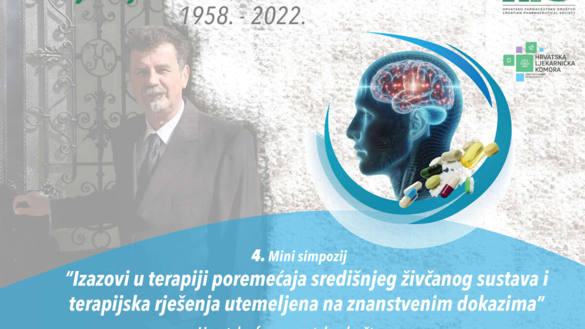 4. dan sjećanja na Darka Takača: Mini simpozij “Izazovi u terapiji poremećaja središnjeg živčanog sustava i terapijska rješenja utemeljena na znanstvenim dokazima”, petak, 25. rujna 2026.