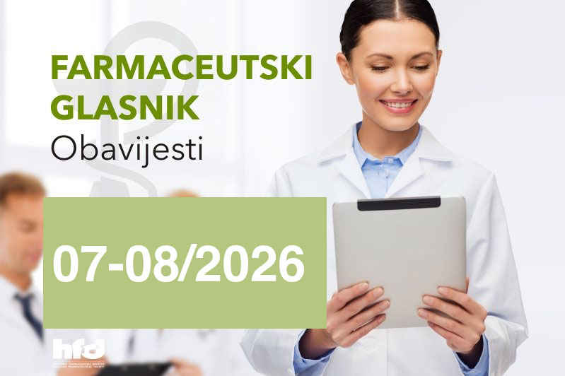 Farmaceutski glasnik – OBAVIJESTI 07-08/2026